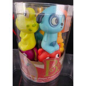 B. Toys Finger Puppets Set - 10 Waterproof Animal-Themed Play & Bath Toys For Ag